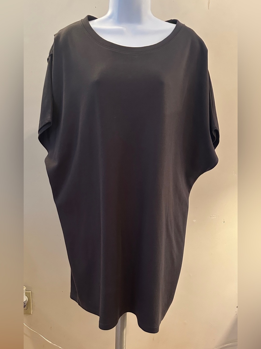 Zara Oversized Black Short Sleeve Tunic Dress